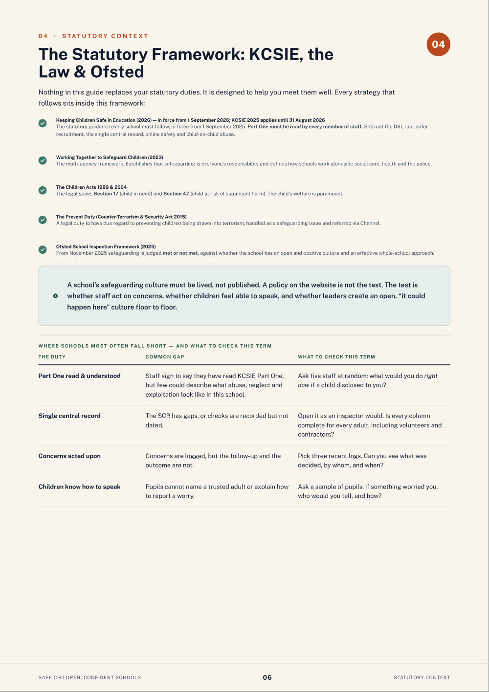 Page 6 of Safe Children, Confident Schools