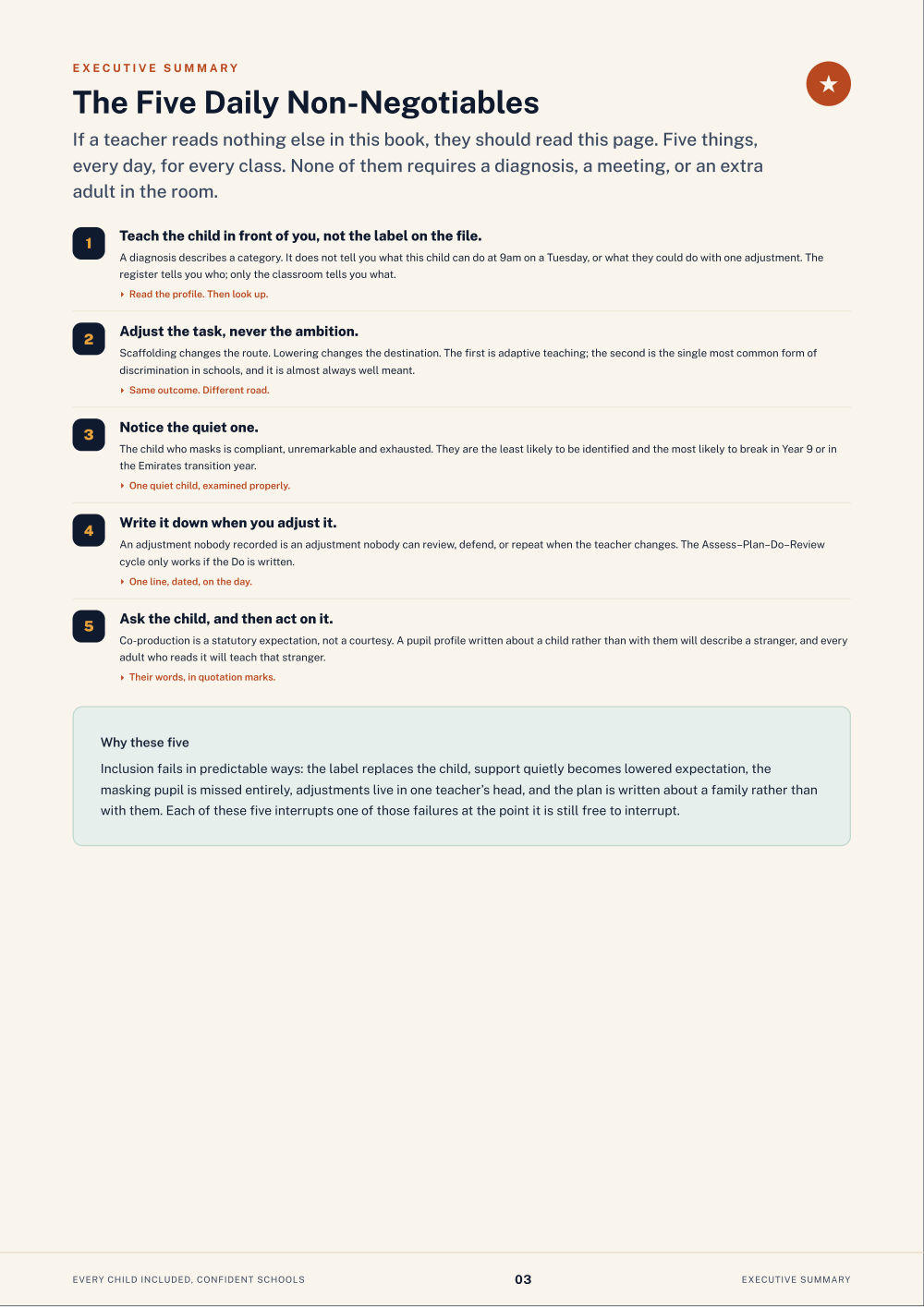 Page 3 of Every Child Included, Confident Schools